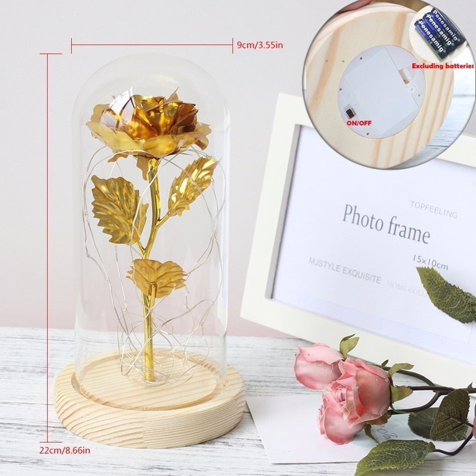 LED Gold Rose